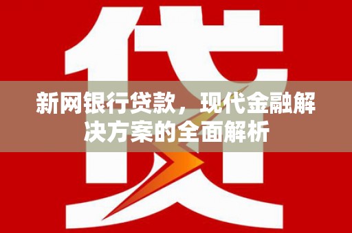 宿豫新网银行贷款，现代金融解决方案的全面解析