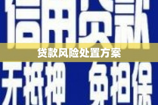 宿豫贷款风险处置方案