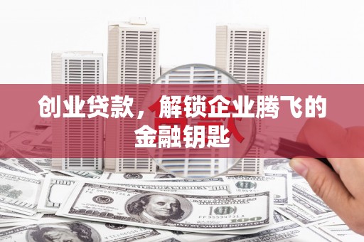 宿豫创业贷款，解锁企业腾飞的金融钥匙